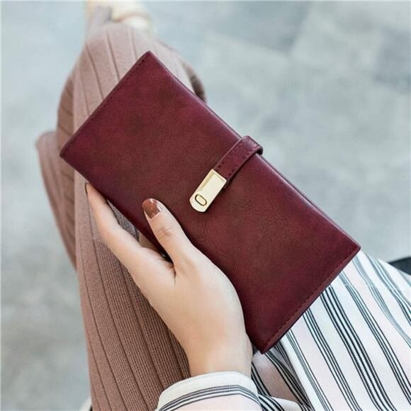 Womens Wallet, Card Holder Burgundy - Picture 1 of 7
